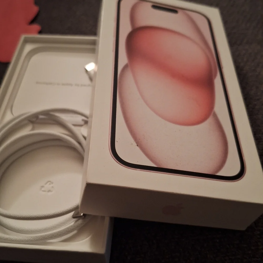Pink Iphone15 From Verizon with Accessories